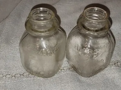 Buy 2) Milk Bottle Indianapolis M.B.S. Half Pint Glass Textured Bottle • 31.84£