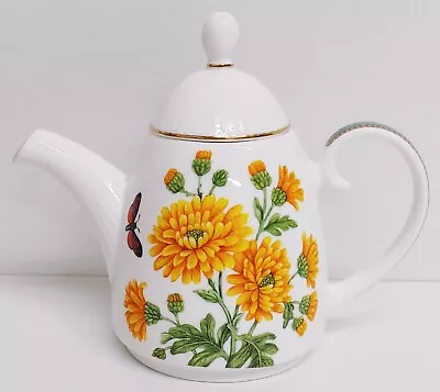 Buy Hudson & Middleton Chrysanthemum 9oz Small Tea Pot Fine Bone China Made England • 16£