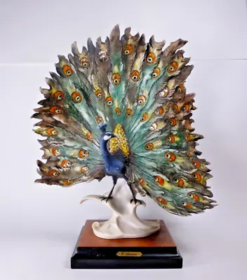 Buy Capodimonte Florence By Giuseppe Armani Peacock - Perfect & Rare • 225£