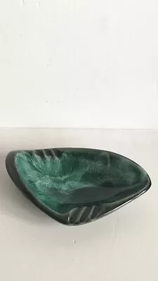 Buy Mid-Century Canadian Wyatt Studio Art Pottery Green Flow Glaze Ashtray/Dish. • 10£