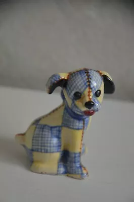 Buy Patchwork Quilt Gingham Dog 2.75  Tall Ceramic Figurine • 7.68£