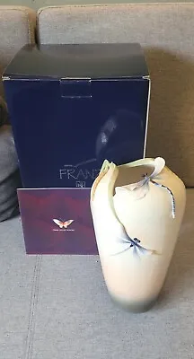 Buy Franz Porcelain Dragonfly Tall 11'' Vase XP1903 Boxed & Rare • 45£