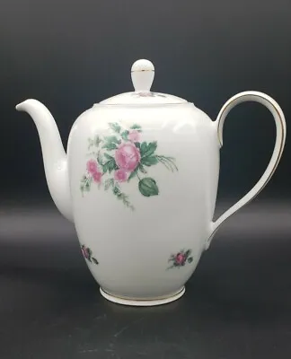 Buy Royal Crown Germany Tea Pot With Gold Trim China Rose Floral Pitcher 9x9  EUC.   • 17£