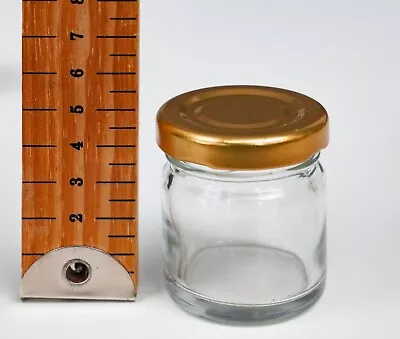 Buy 24x Glass Round Mini Jar 1.5oz 41ml With Lids • 9.99£