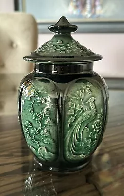 Buy Sylvac 5395 Green Ginger Jar With Lid Oriental Made In England C1930s-1950s • 19.99£