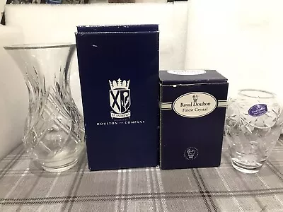 Buy Vintage Royal Doulton Crystal Hand Cut Vases  , Athena And Urn Vase • 5£