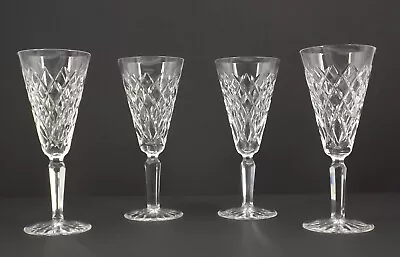 Buy A Set Of 4 WATERFORD Crystal - TYRONE Cut - Champagne Flutes Glasses • 140£