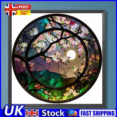 Buy Paint By Numbers Kit DIY Oil Art Round Stained Glass Picture Home Decor 40x40cm  • 8.79£