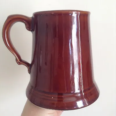 Buy Vintage Scarce & Handsome Bretby Pottery Tankard Dark Brown Glaze 1 Pint? Stein • 16.70£