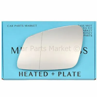 Buy Left Side Wide Angle Wing Mirror Glass For BMW 5 Series 10-16 Heated +plate GT • 12.39£