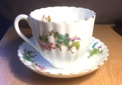 Buy Antique Victorian? Coalport Tea Cup & Saucer Floral Design Fine Bone China • 3.99£