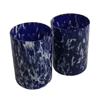 Buy STORIES OF ITALY Blue Glassware Soi Macchia Su Set Of 2 Tumblers NEW RRP 175 • 99.75£