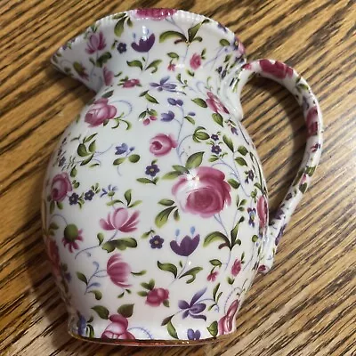 Buy Lord Nelson Ware Staffordshire England Rose Chintz Pitcher Wall Pocket • 17.08£