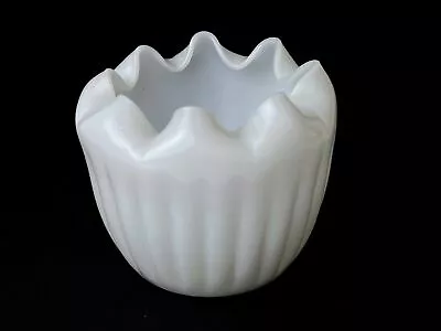Buy Vintage Milk Glass Candy Bowl, Ruffled 5.5  Wide • 12.62£