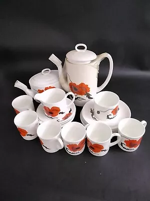 Buy Wedgwood Tea Or Coffee Set ( Susie Cooper Cornpoppy) • 22£