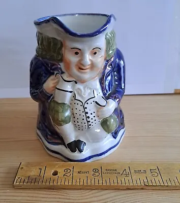 Buy Staffordshire Pottery Ceramic Blue  Toby Jug Antique • 20£
