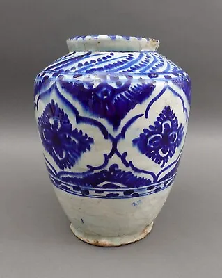 Buy Antique Islamic Persian Middle Eastern Safavid Blue & White Pottery Jar Vase • 1,028.64£
