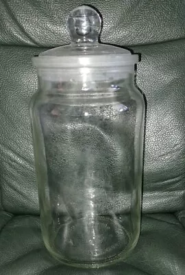Buy Vintage Ravenhead Clear Glass Storage Jar Lid Kitchen 25 Cm Tall To Top Of Lid • 12£