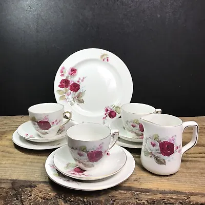 Buy Carrigaline Pottery Part Tea Set 12 Pieces Made In Ireland Roses Pattern • 15£