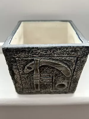 Buy TROIKA Pottery Cube Vase By AB, 9.5cm, Circa 1970s. • 225£
