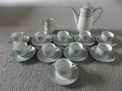 Buy Noritake China  Esmeralda  5899 Coffee Pot, Cream Jug & 10 Cups & Saucers. • 57.50£