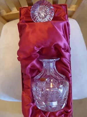 Buy Vintage Royal Brierley Crystal Decanter, Hand Made, In Gift Box, Satin Lined • 30£