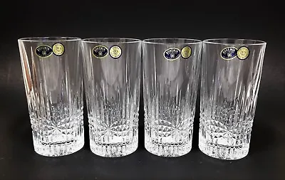 Buy Bohemia Set Of 4 Crystal Diamond Cut Water Bar Glasses 10 Oz- Czech 24% Pbo • 48.44£
