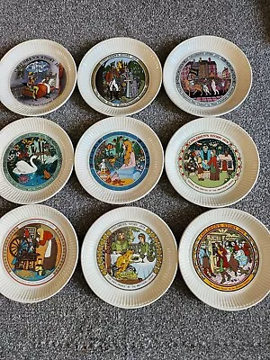 Buy Collection Of 9 Wedgwood Bone China Children's Story 6ins Plates 1971-1979 Boxed • 39.99£
