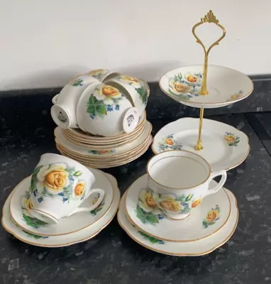 Buy Vintage Duchess Bone China Tea Set & 2 Tier Dessert Stand  • 4.99£