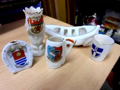 Buy Job Lot Vintage Crested China Ware X 5  ASSORTED MAKERS  FROM HOUSE CLEARANCE • 8.99£