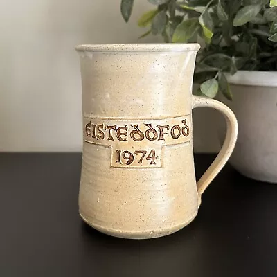 Buy Vtg EISTEDDFOD 1974 Stoneware Drinking Mug Tregaron Pottery Wales Cymru Handmade • 28.44£
