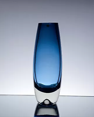 Buy Iittala Blue Art Glass Vase By Erkki Vesanto  Lappi  (Lapland) Series 1960s • 62.65£