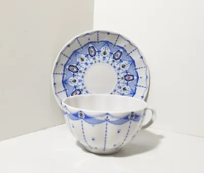 Buy RARE Lomonosov Russian Handpainted Porcelain Tea Cup & Saucer Falling Hearts Net • 56.57£