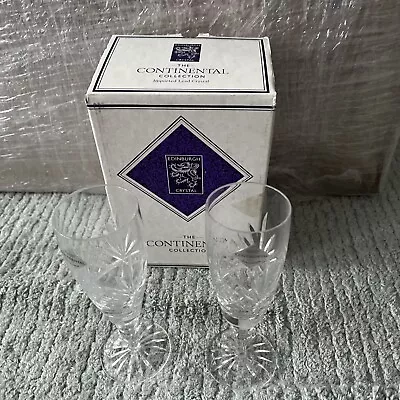 Buy Edinburgh Crystal  2 Stirling Champagne Glasses Boxed • 25£