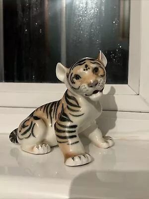 Buy Lomonosov Porcelain Tiger Cub Figurine Made In USSR-13 Cm • 10£