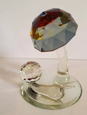 Buy Beautiful Art Glass/ Crystal  Snail Under Toadstool • 15.99£