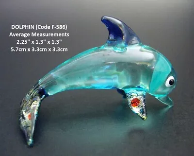 Buy Glass DOLPHIN PORPOISE Decorative Glass Figurine Glass Animal Glass Ornament • 5.99£