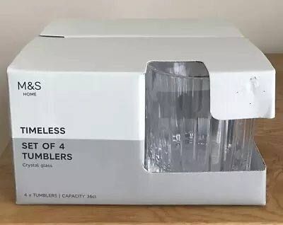 Buy M&S Set Of 4 Tumblers - Timeless- Brand New In Box • 9.99£