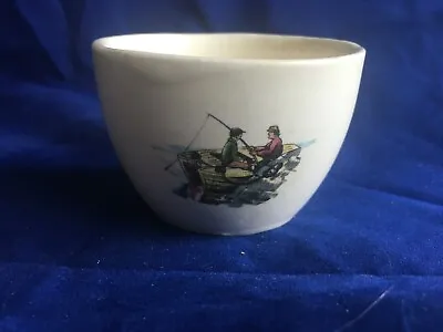 Buy Vintage New Devon Pottery, Newton Abbot ~ Small Bowl ~ Fishing Design Pattern • 3.50£