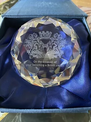 Buy Congratulations On Becoming A British Citizen Glass Commemorative Gem Keepsake • 25£