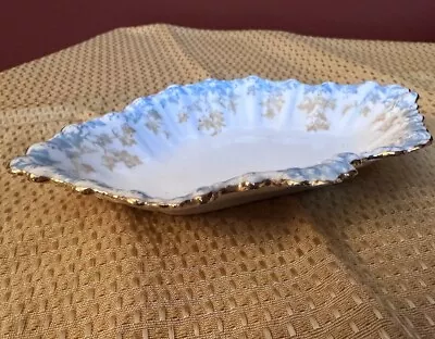 Buy Foley Wileman 5045 China Candy Dish Style Blue Tan Ivy Antique Rare • 38.36£