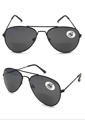 Buy Bifocal Reading Sunglasses +0.5~4.0 Classic Aviators Shape 100%UV Protect SL293B • 17.78£
