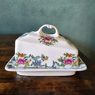 Buy Booths Silicon China  FLORADORA  Covered Cheese Dish RARE Vintage • 30.35£