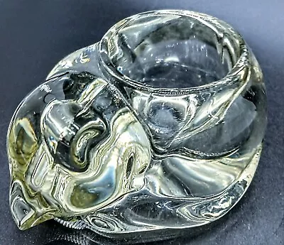 Buy Vintage AVON Solid Glass Sleeping Cat Candle Holder/Paper Weight • 12.28£