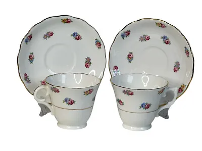 Buy Colclough China Teacup & Saucer, Floral, Made In Longton England Set Of 2 EUC • 18.97£