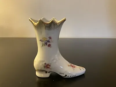 Buy Dresden China Boot Floral And Gilded Stocking Filler • 4£
