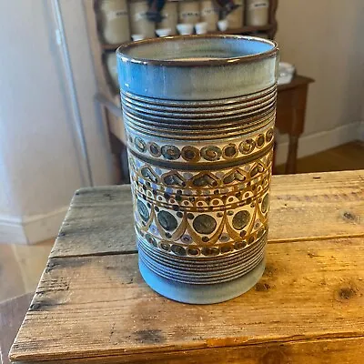 Buy Nice Vintage Denby Stoneware Minaret Cylinder Vase - David Yorath – Signed – • 24.99£