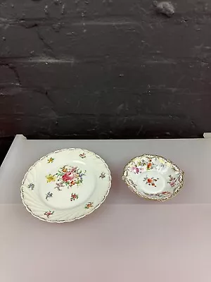 Buy 2 X Dresden Items Small Dish 13.5 Cm And Salad Plate 19 Cm • 9.99£