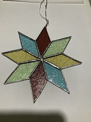 Buy Star Stained Glass Suncatcher Window Wall Hanging Home Decor • 21£