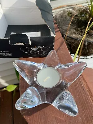 Buy Orrefors Art Glass Candle Votive Starfish By Per B. Sundberg Sweden New In Box • 17£